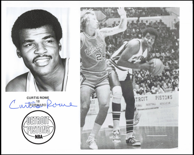 Curtis Rowe Autographed Team Issued 8x10 Photo Detroit Pistons SKU #266940