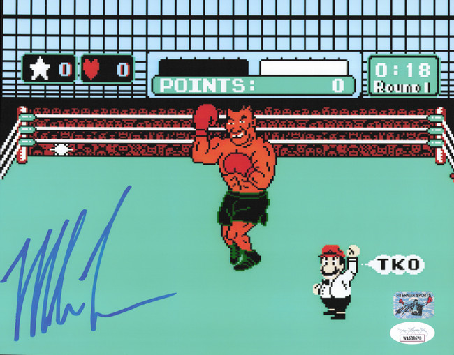 Mike Tyson Autographed 8x10 Photo Nintendo Punch-Out!! JSA #WA639670