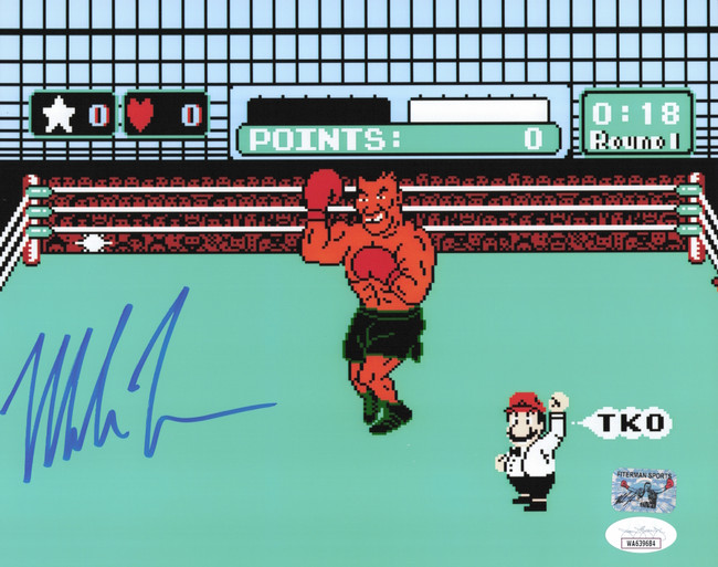 Mike Tyson Autographed 8x10 Photo Nintendo Punch-Out!! JSA #WA639684