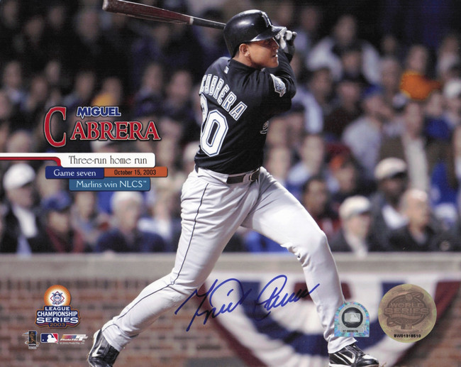 Miguel Cabrera Autographed 8x10 Photo Florida Marlins MLB Holo #MT00099176