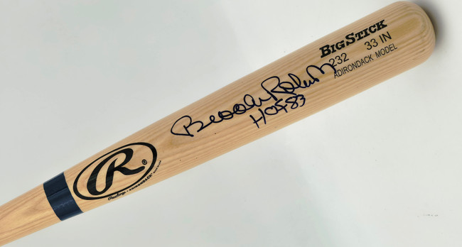 Brooks Robinson Autographed Rawlings Baseball Bat Baltimore Orioles Beckett BAS QR #BX67589