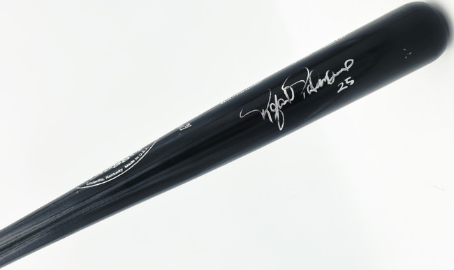 Rafael Palmeiro Autographed Game Issued Louisville Slugger C271 Baseball Bat Texas Rangers Beckett BAS QR #BX67594