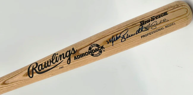 Mike Schmidt Autographed Rawlings Baseball Bat Philadelphia Phillies Beckett BAS QR #BX67591