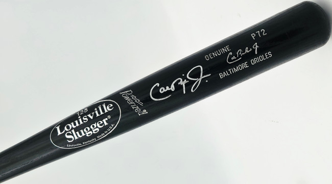 Cal Ripken Jr. Autographed Game Issued Louisville Slugger P72 Baseball Bat Baltimore Orioles Beckett BAS QR #BX67570