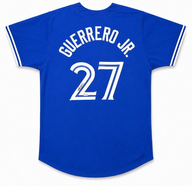 Toronto Blue Jays Vladimir Guerrero Jr. Autographed Blue Jersey Beckett BAS QR Stock #267070