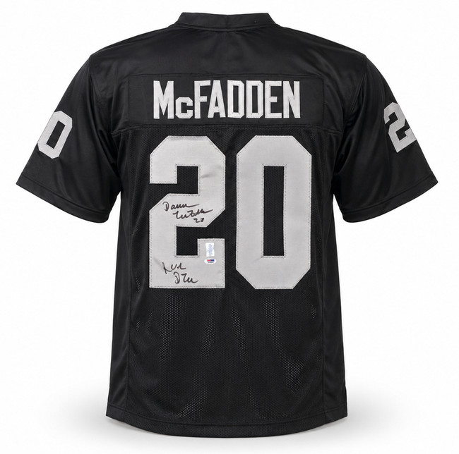 Oakland Raiders Darren McFadden Autographed Black Jersey "Run DMC" PSA/DNA Stock #267077
