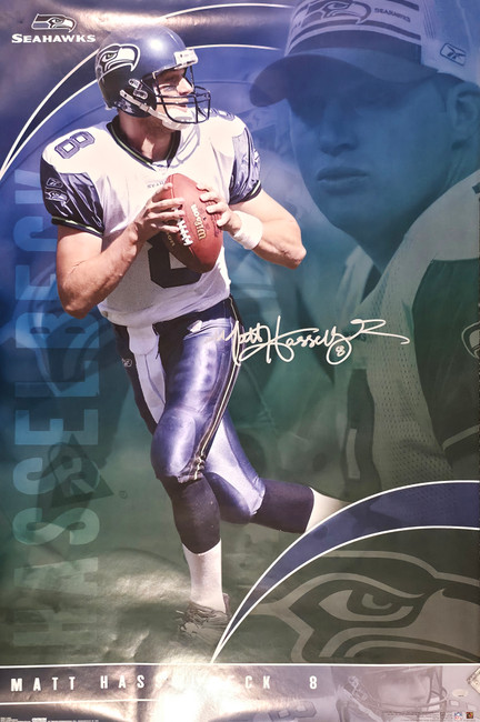 Matt Hasselbeck Autographed 23x34 Poster Seattle Seahawks MCS Holo #102012