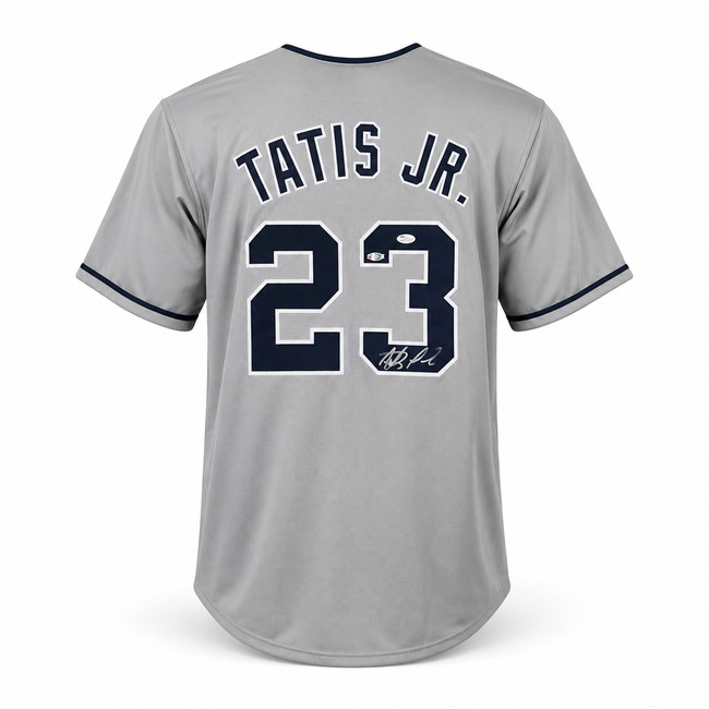 San Diego Padres Fernando Tatis Jr. Autographed Grey Jersey JSA Stock #267280