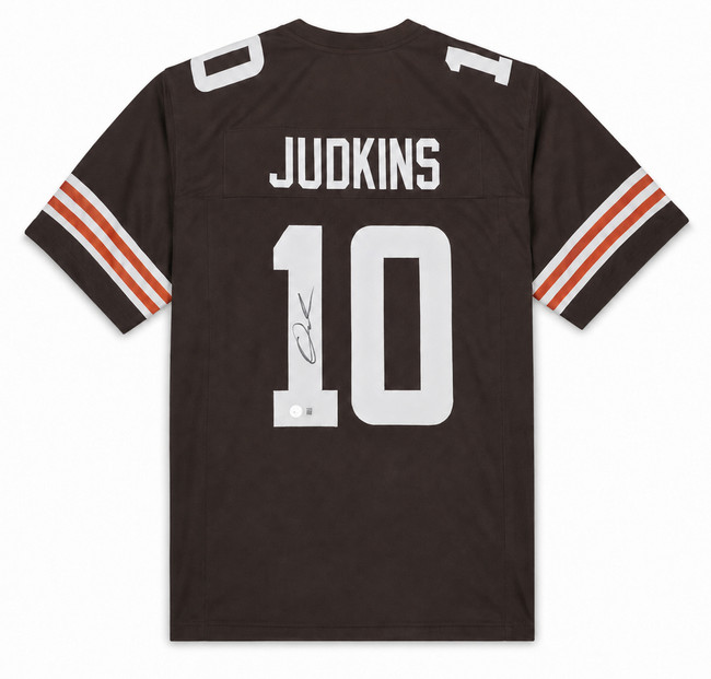 Cleveland Browns Quinshon Judkins Autographed Brown Jersey Beckett BAS Witness Stock #267395