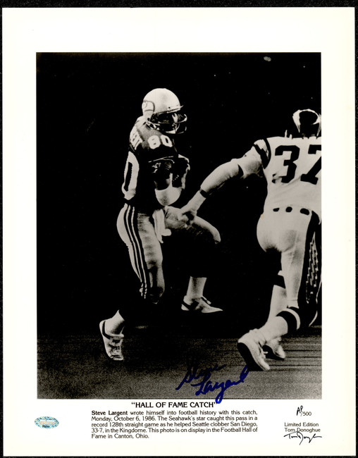Steve Largent Autographed 11x14 Photo Seattle Seahawks (Damaged) MCS Holo #88901