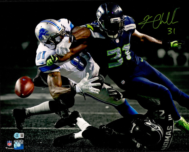 Kam Chancellor Autographed 16x20 Photo Seattle Seahawks (Smudged) Beckett BAS Witness #4W380855