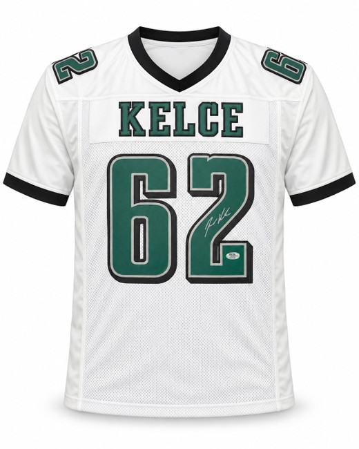 Philadelphia Eagles Jason Kelce Autographed White Jersey PSA/DNA ITP Stock #267778