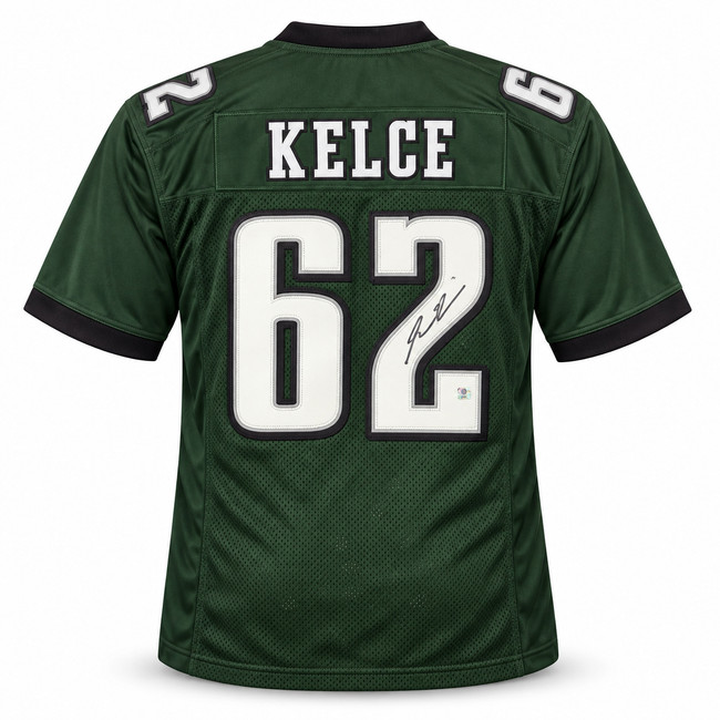 Philadelphia Eagles Jason Kelce Autographed Green Jersey PSA/DNA ITP Stock #267777