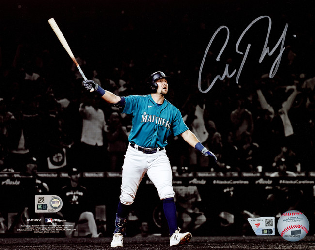 Cal Raleigh Autographed 8x10 Photo Seattle Mariners Playoff Drought Ending Walk-Off Home Run Fanatics & MLB Holo Stock #267926