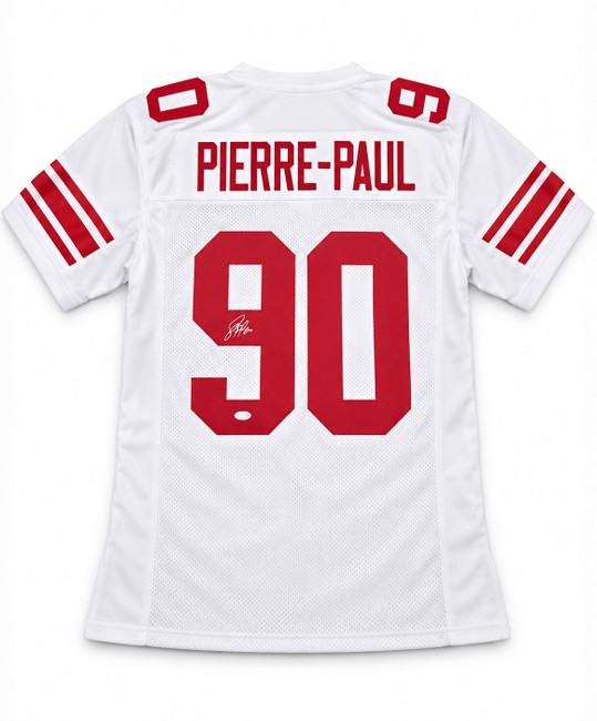 New York Giants Jason Pierre-Paul Autographed White Jersey JSA Witness Stock #268045