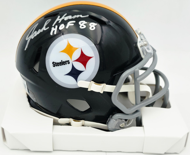 Jack Ham Autographed Pittsburgh Steelers Black Speed Mini Helmet Beckett BAS Witness #5W039017