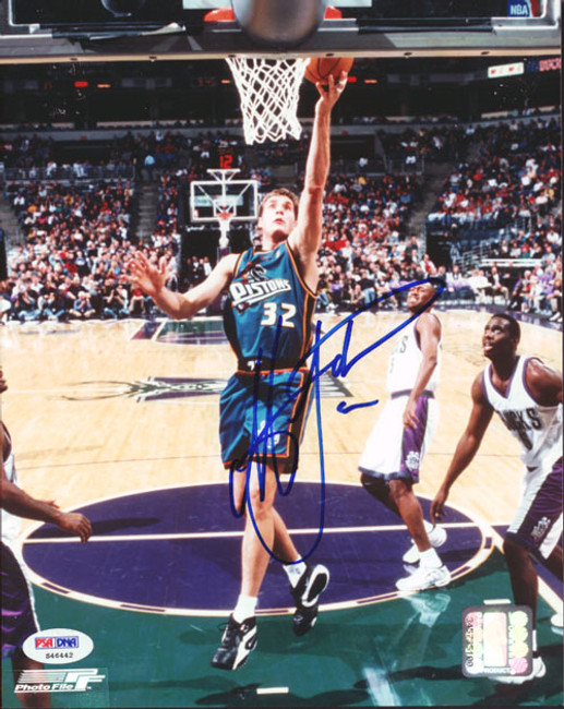 Christian Laettner Autographed 8x10 Photo Detroit Pistons PSA/DNA #S46442