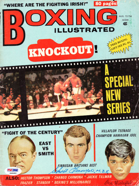 Chris Finnegan & Ben Villaflor Autographed Boxing Illustrated Magazine Cover PSA/DNA #S48482