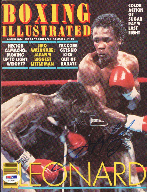 Sugar Ray Leonard Autographed Boxing Illustrated Magazine Cover PSA/DNA #S49242