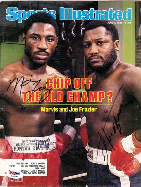 Joe Frazier & Marvis Frazier Autographed Sports Illustrated Magazine Cover PSA/DNA #T43593