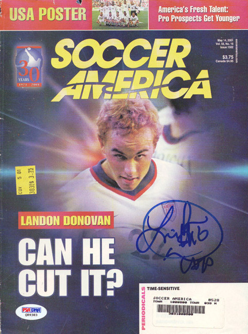 Landon Donovan Autographed Magazine Cover USA PSA/DNA #Q89383