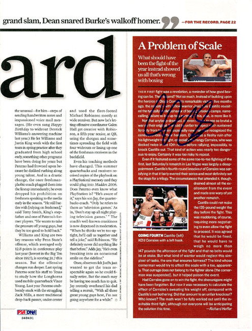 Diego Corrales Autographed Magazine Page Photo PSA/DNA #S48491