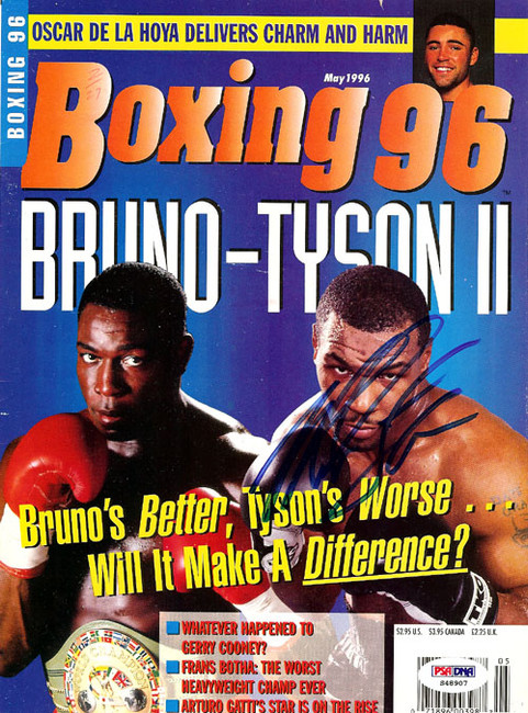 Mike Tyson Autographed Boxing '96 Magazine Cover PSA/DNA #S48907