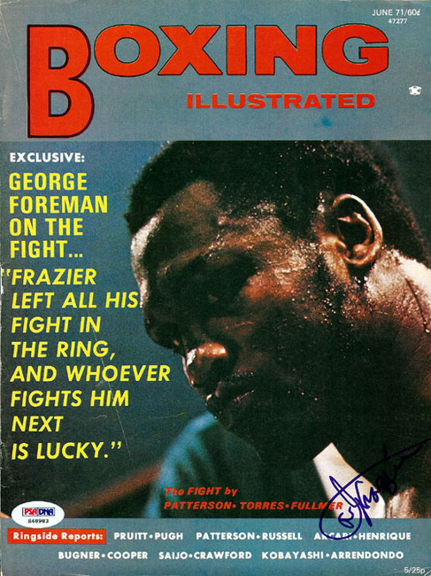 Joe Frazier Autographed Boxing Illustrated Magazine Cover PSA/DNA #S48983