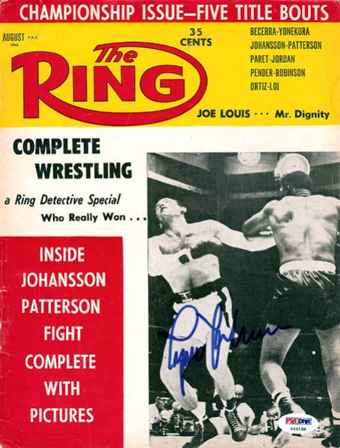 Ingemar Johansson Autographed The Ring Magazine Cover PSA/DNA #S49188