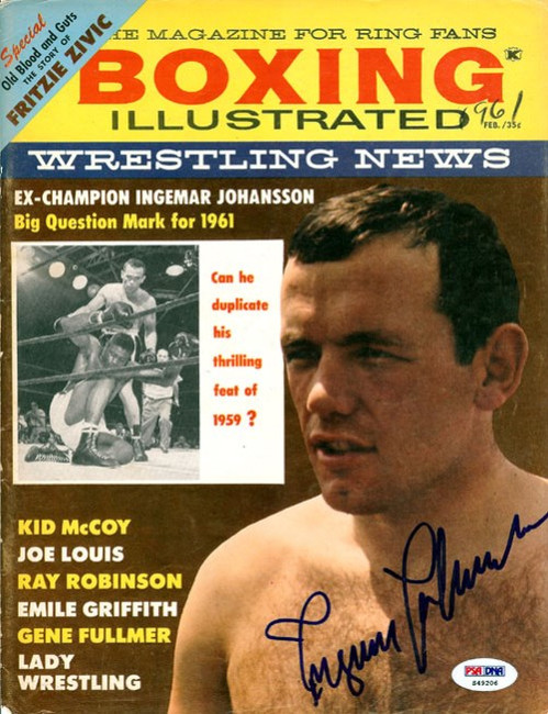 Ingemar Johansson Autographed Boxing Illustrated Magazine Cover PSA/DNA #S49206