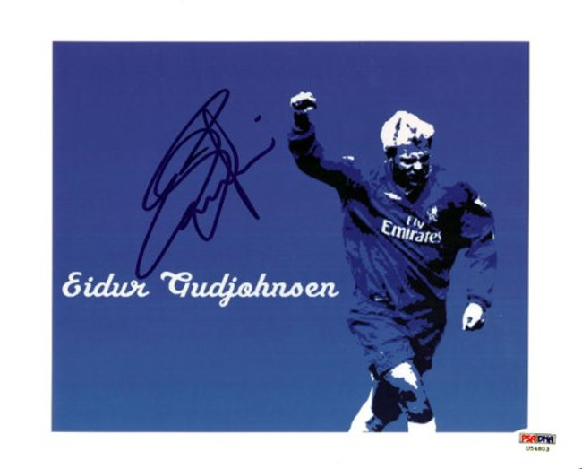Eidur Gudjohnsen Autographed 8x10 Photo Barcelona PSA/DNA #U54803