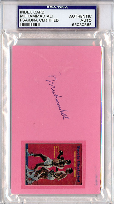 Muhammad Ali Autographed 3x5 Index Card PSA/DNA #65030565