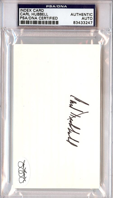 Carl Hubbell Autographed 3x5 Index Card New York Giants PSA/DNA #83433247