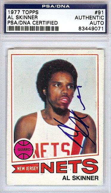 Al Skinner Autographed 1977 Topps Card #91 New Jersey Nets PSA/DNA #83449071