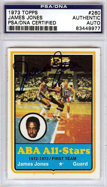 James Jones Autographed 1973 Topps Card #260 Utah Stars PSA/DNA #83449977