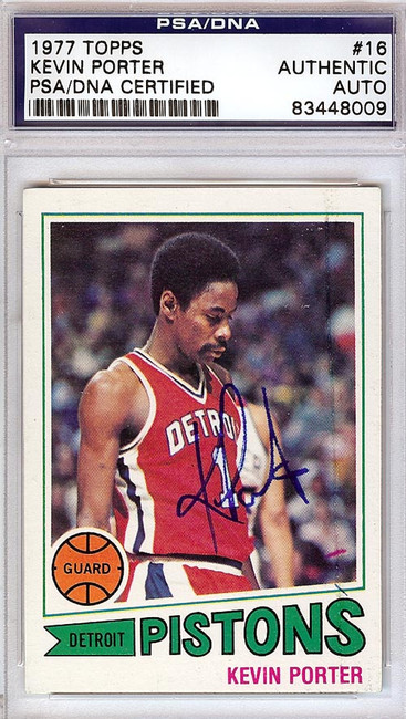 Kevin Porter Autographed 1977 Topps Card #16 Detroit Pistons PSA/DNA #83448009