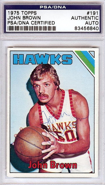 John Brown Autographed 1975 Topps Card #191 Atlanta Hawks PSA/DNA #83456840