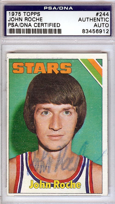 John Roche Autographed 1975 Topps Card #244 Utah Stars PSA/DNA #83456912