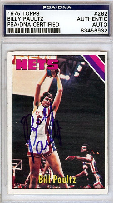 Billy Paultz Autographed 1975 Topps Card #262 New York Nets PSA/DNA #83456932