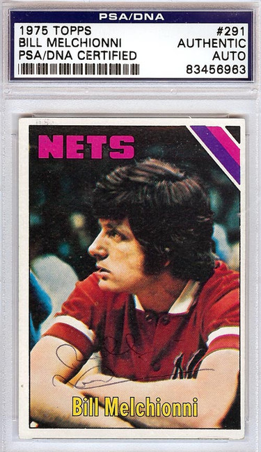 Bill Melchionni Autographed 1975 Topps Card #291 New York Nets PSA/DNA #83456963