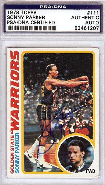 Sonny Parker Autographed 1978 Topps Card #111 Golden State Warriors PSA/DNA #83461207