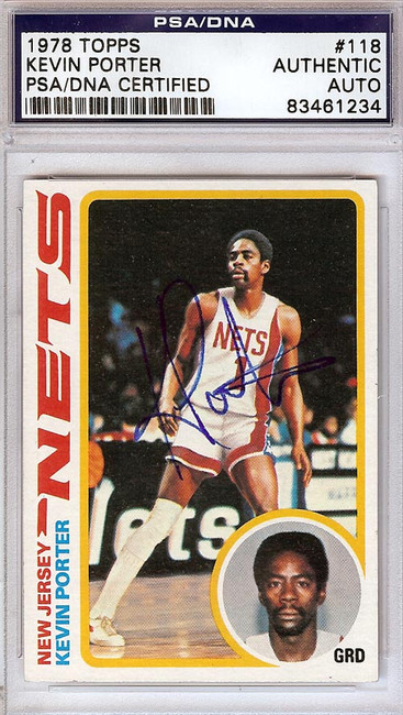 Kevin Porter Autographed 1978 Topps Card #118 New Jersey Nets PSA/DNA #83461234