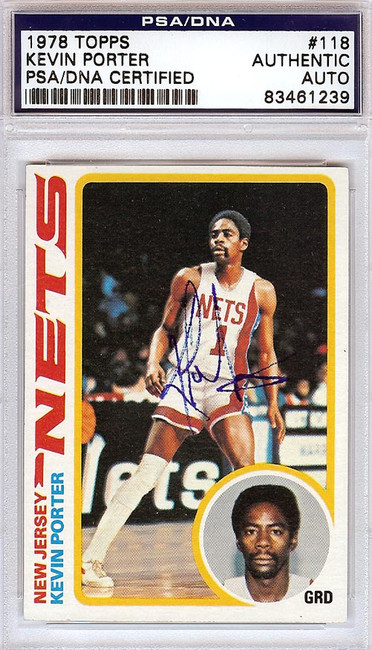 Kevin Porter Autographed 1978 Topps Card #118 New Jersey Nets PSA/DNA #83461239