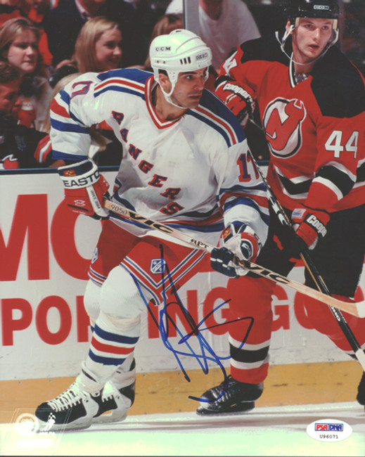 Kevin Stevens Autographed 8x10 Photo New York Rangers PSA/DNA #U96071