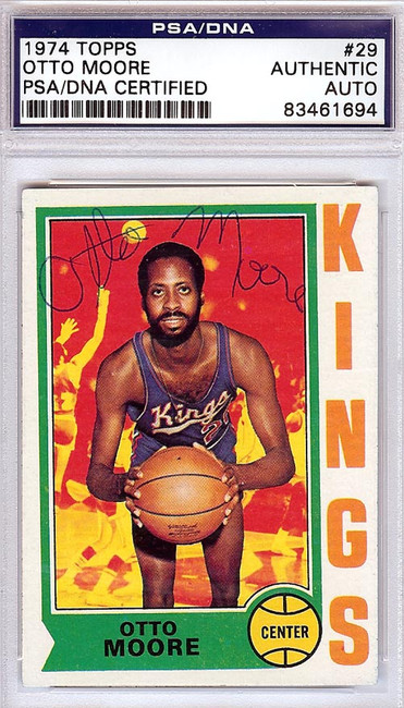 Otto Moore Autographed 1974 Topps Card #29 Kansas City Kings PSA/DNA #83461694