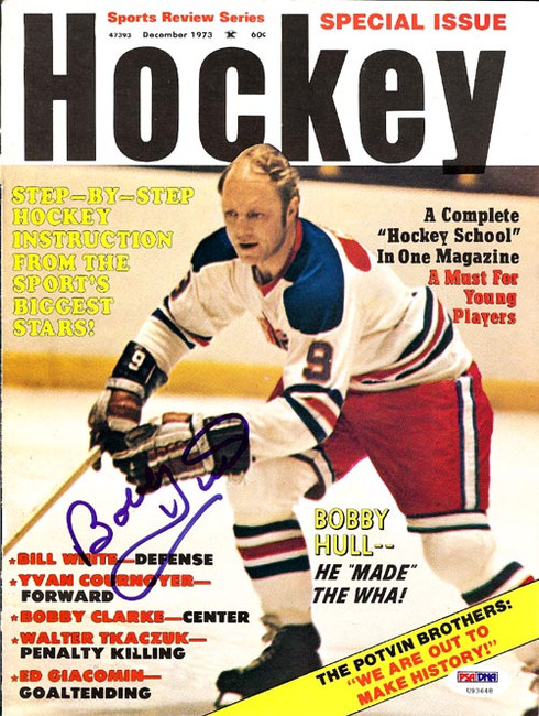 Bobby Hull Autographed Hockey Magazine Cover Winnipeg Jets PSA/DNA #U93648