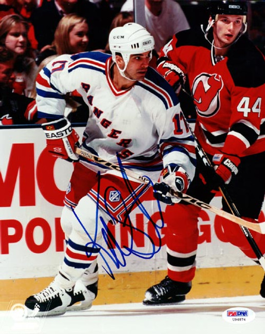 Kevin Stevens Autographed 8x10 Photo New York Rangers PSA/DNA #U94874