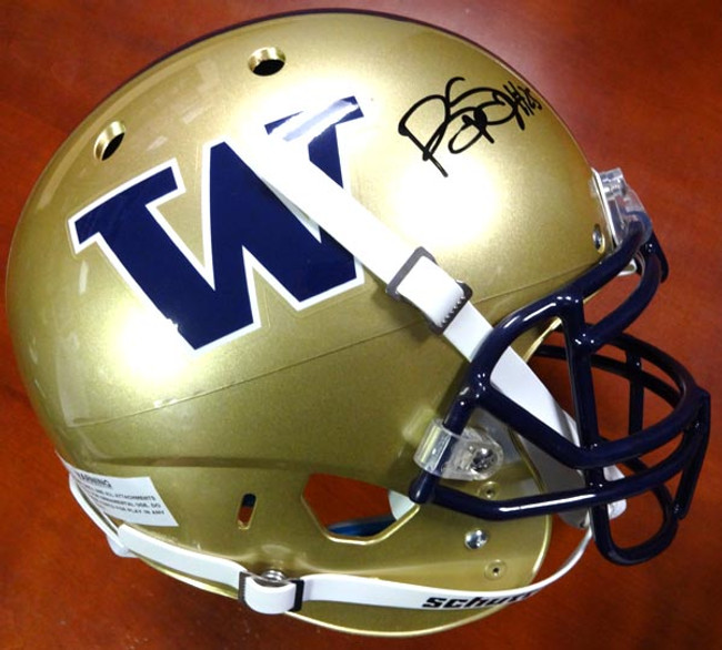 Bishop Sankey Autographed Schutt UW Huskies Full Size Authentic Helmet MCS Holo #40374