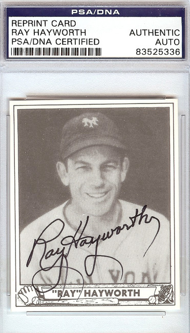 Ray Hayworth Autographed Reprint Card #155 New York Giants PSA/DNA #83525336