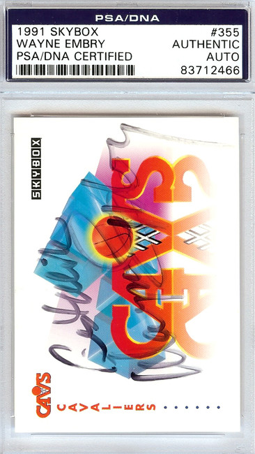 Wayne Embry Autographed 1991 Skybox Card #355 Cleveland Cavaliers PSA/DNA #83712466
